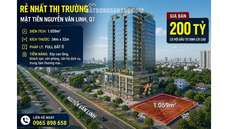 FULL ĐẤT Ở RẺ NHẤT THỊ TRƯỜNG – MẶT TIỀN NGUYỄN VĂN LINH, QUẬN 7